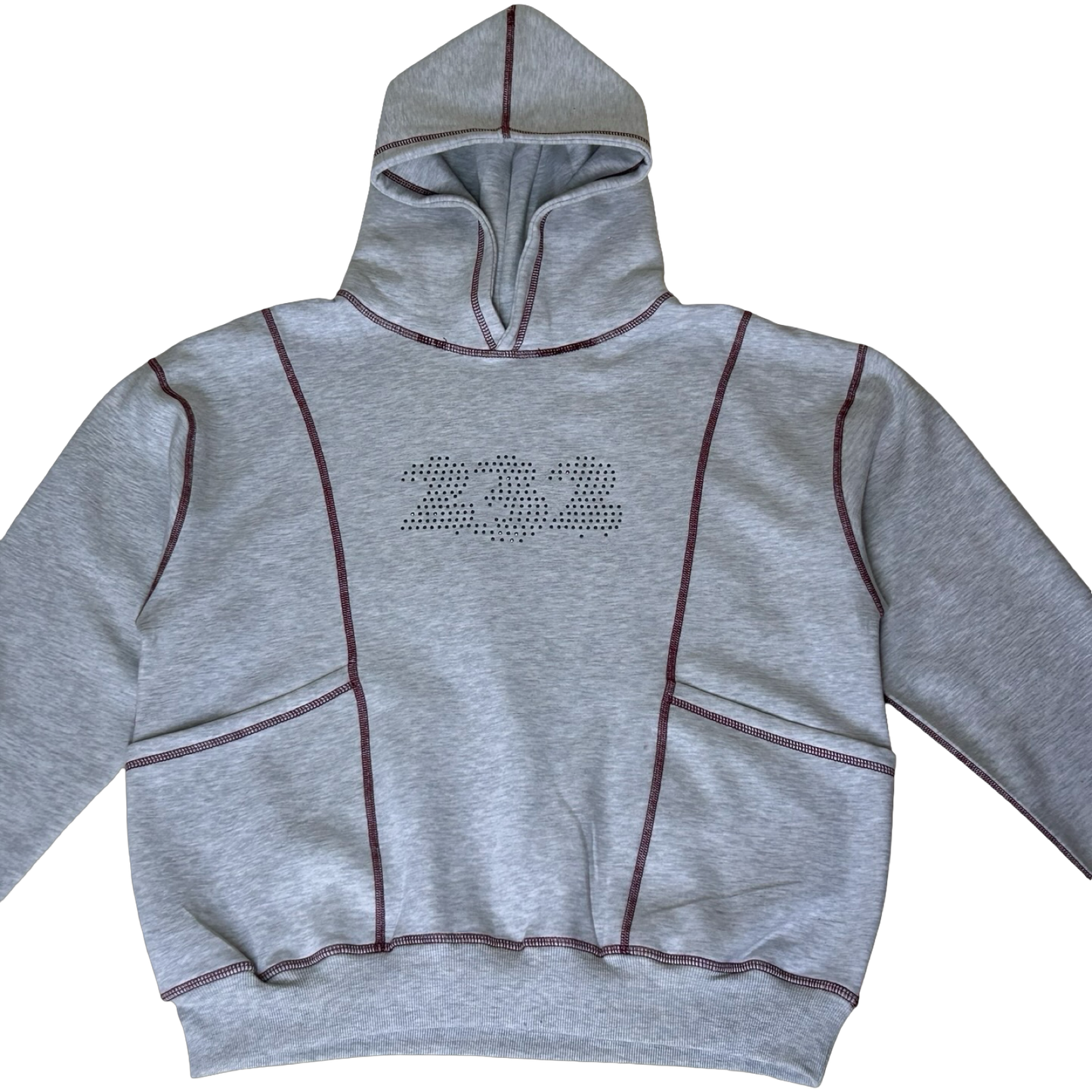 232 Rhinestone Reverse Stitched Hoodie