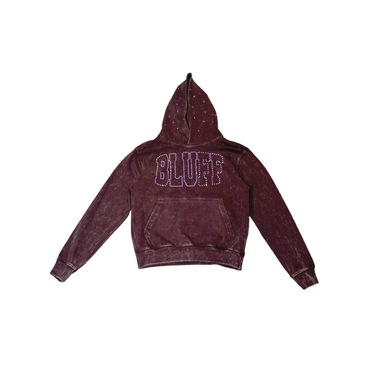 Acid Brown Rhinestone Hoodie