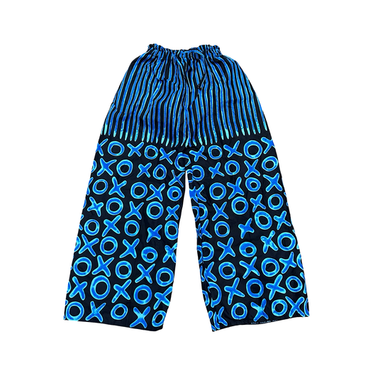 Blue Africana Flare Trousers