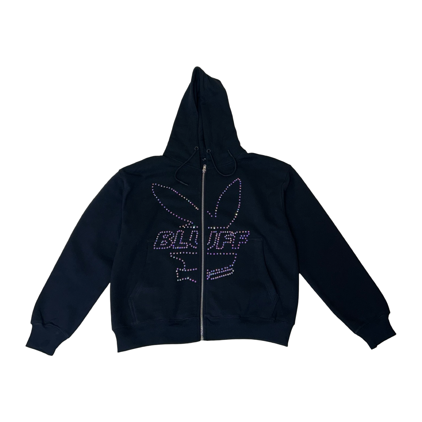 Rhinestone Bunny Zip Up Hoodies (Stitched)