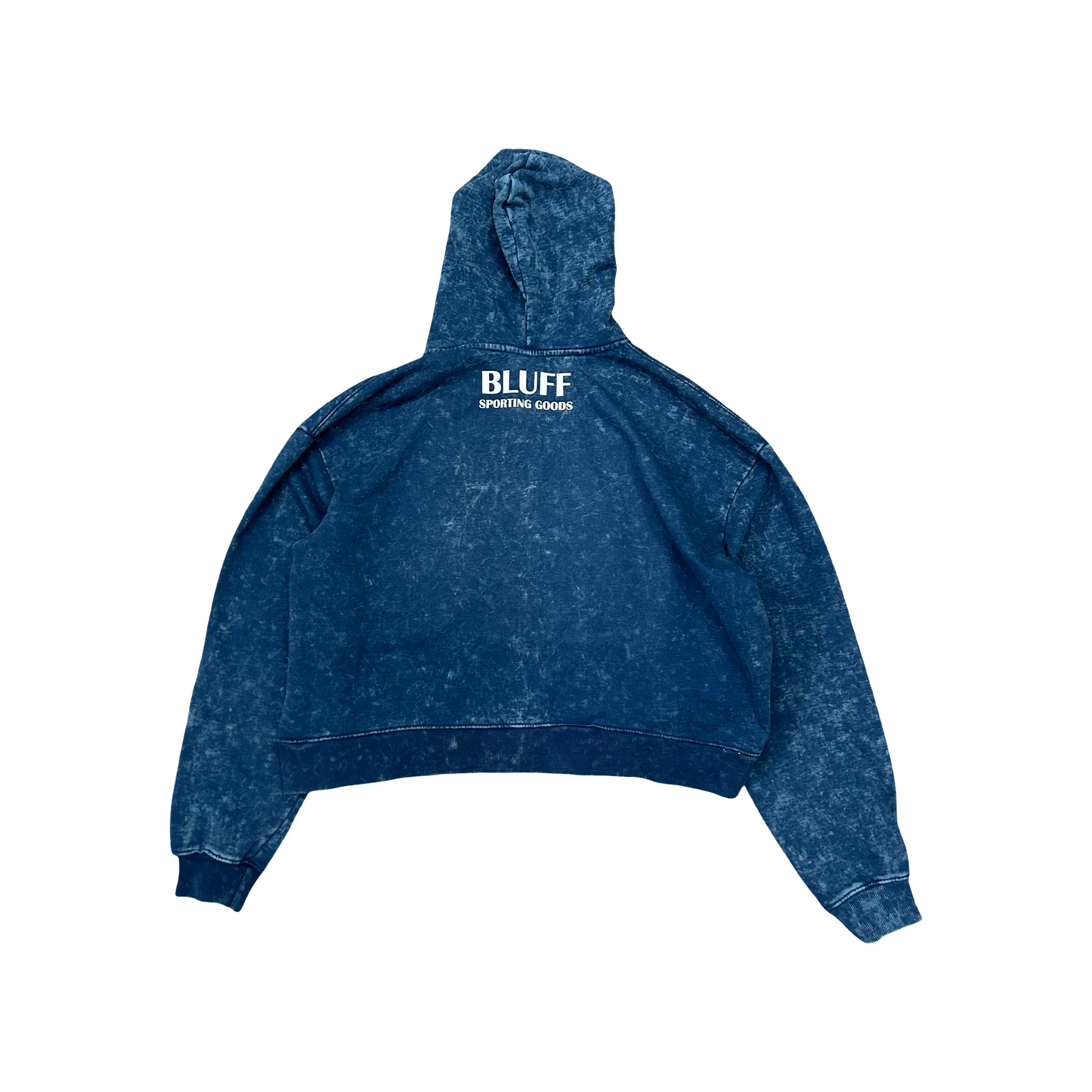 Upline Acid Wash Cropped Zip Hoodie